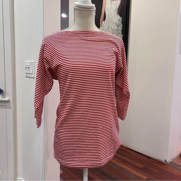Gucci Red and White Striped Unisex Long Sleeve Top - Picture 1 of 6